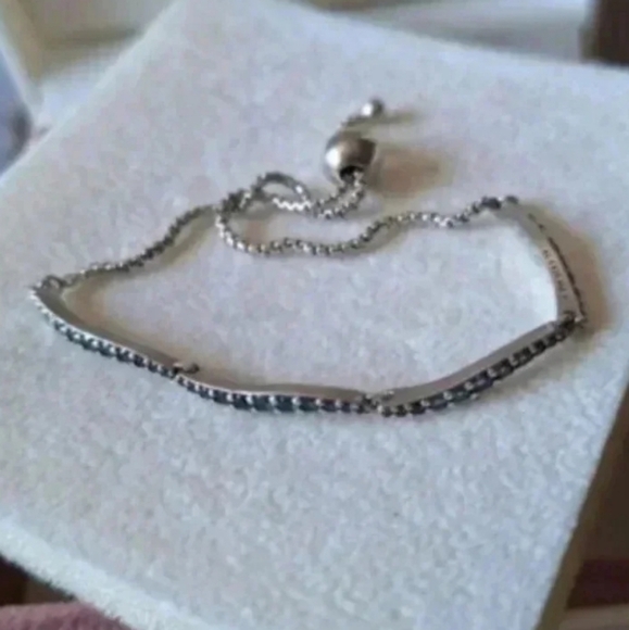 🐾pandora bracelet 12" with blue stones. 925 sterling silver - Picture 1 of 10
